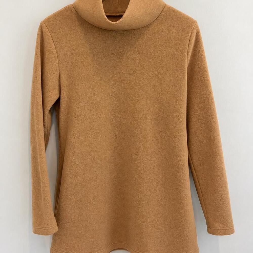 Dudley Stephens Camel Fleece Turtleneck Tunic – Size Medium